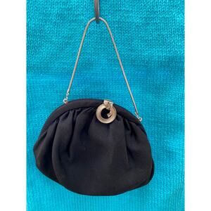 purse clutch black 1940's evening bag vintage